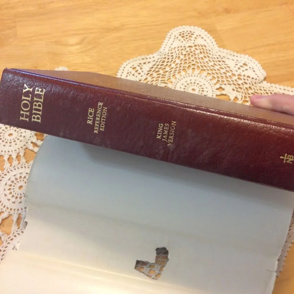 Vintage, Rare Rice Reference Bible, Christian Religion Classic